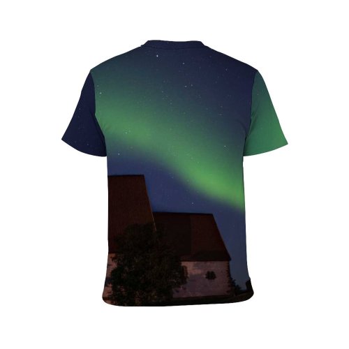 yanfind Adult Full Print T-shirts (men And Women) Light Landscape Space Evening Tree Galaxy Travel Science Outdoors Exploration Astronomy