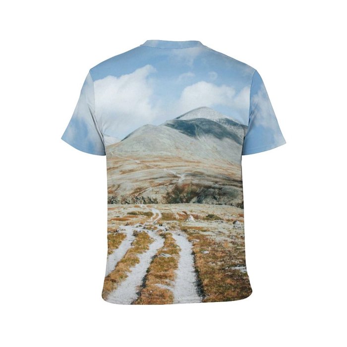yanfind Adult Full Print T-shirts (men And Women) Snow Road Summer Desert Hill High Hot Travel Rock Volcano Outdoors Valley