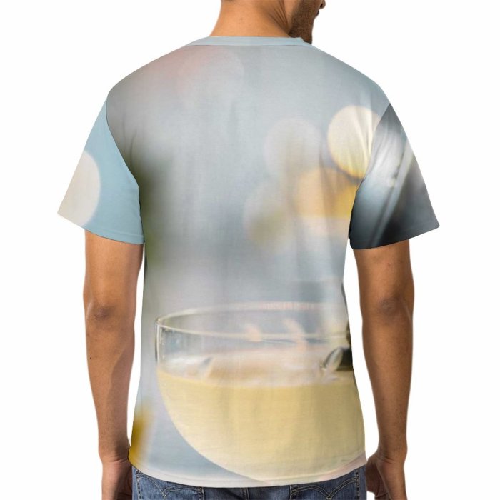 yanfind Adult Full Print T-shirts (men And Women) Relaxation Bar Party Glass Luxury Wine Christmas Nightlife Sparkling Elegant Vodka