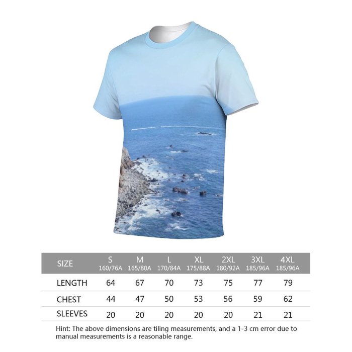 yanfind Adult Full Print Tshirts (men And Women) Lighthouse Sea Landscape Beach Seashore Sky
