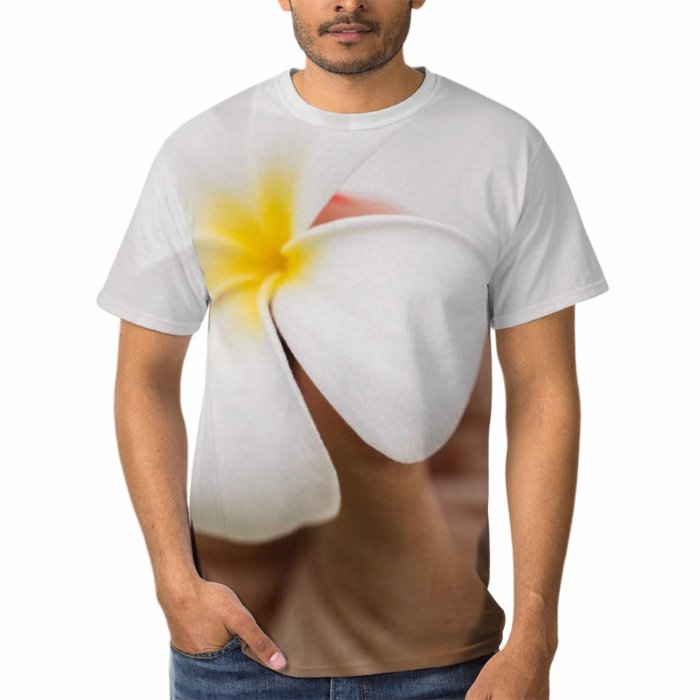 yanfind Adult Full Print T-shirts (men And Women) Love Relaxation Summer Flower Romance Elegant Zen Conceptual Delicate Simplicity Purity