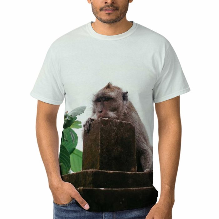 yanfind Adult Full Print T-shirts (men And Women) Wood Grass Leaf Architecture Tree Travel Monkey Outdoors Wild Religion Tropical Wildlife