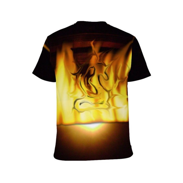 yanfind Adult Full Print Tshirts (men And Women) Fire Flames Lovers Abstract Hot Flammable