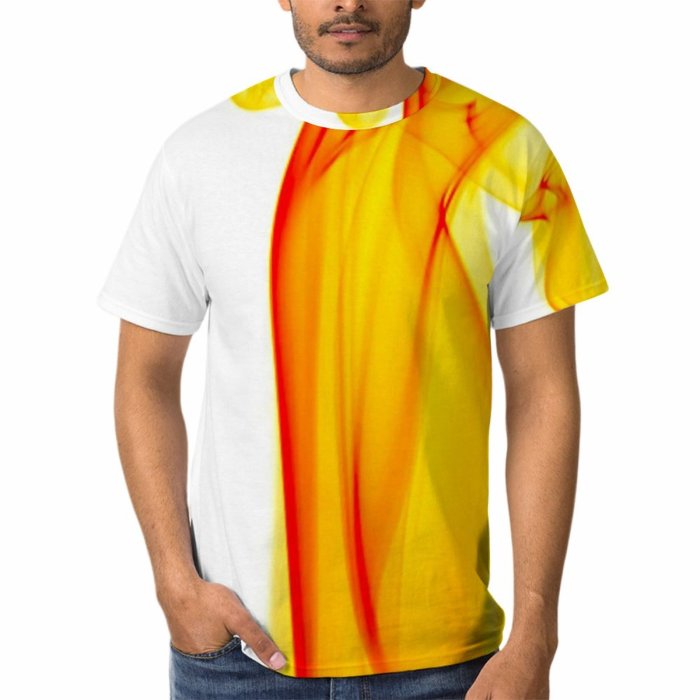 yanfind Adult Full Print Tshirts (men And Women) Abstract Aroma Art Curve Dynamic Flow form Magic Motion Smell Smooth