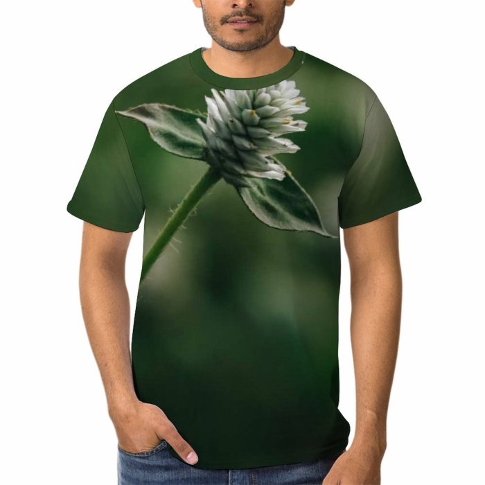 yanfind Adult Full Print T-shirts (men And Women) Summer Garden Grass Leaf Flower Outdoors Flora Growth Clover Delicate