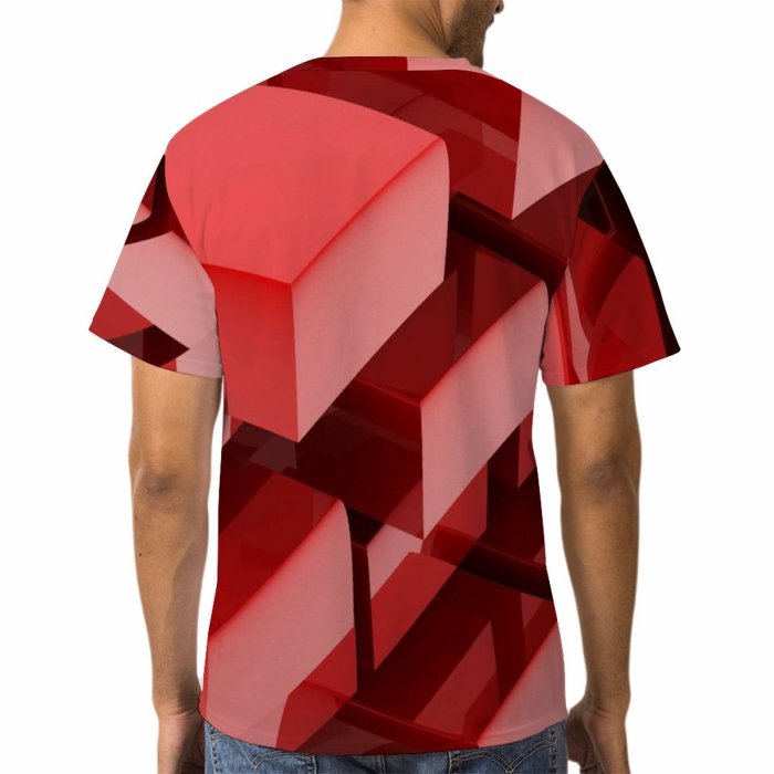 yanfind Adult Full Print T-shirts (men And Women) 3d Cubes Abstract Analyze Arrange Box Build Communications Connections Cube Depth Find