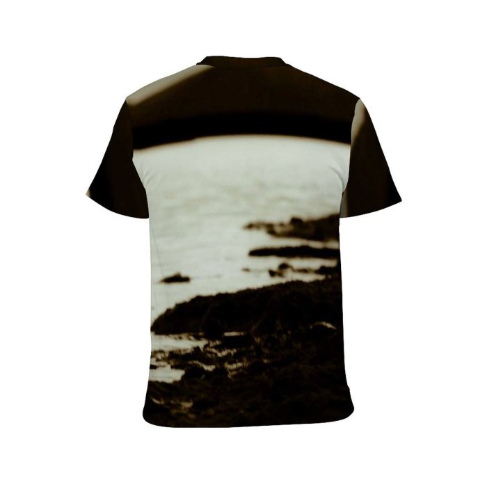 yanfind Adult Full Print Tshirts (men And Women) Lighthouse Hill Lake Sunset Cliffs Landscape Sky Clouds Rocks Stone Natural