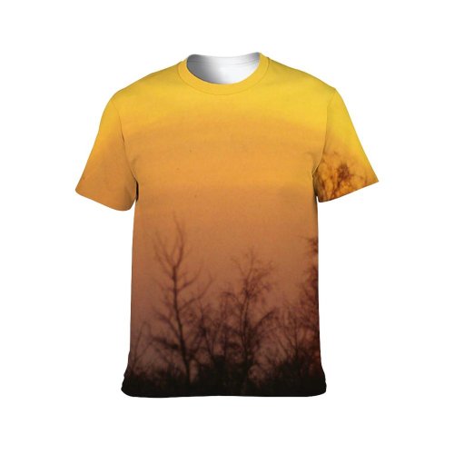 yanfind Adult Full Print Tshirts (men And Women) Landscape Sunset Sunrise Sky Clouds Peaceful Trees Plants