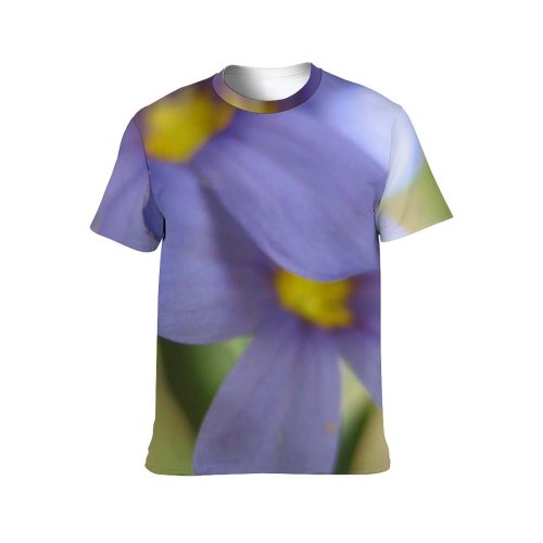 yanfind Adult Full Print Tshirts (men And Women) Flower Pedals Bloom Purple Soft Plant Pretty Love Beautiful Summer