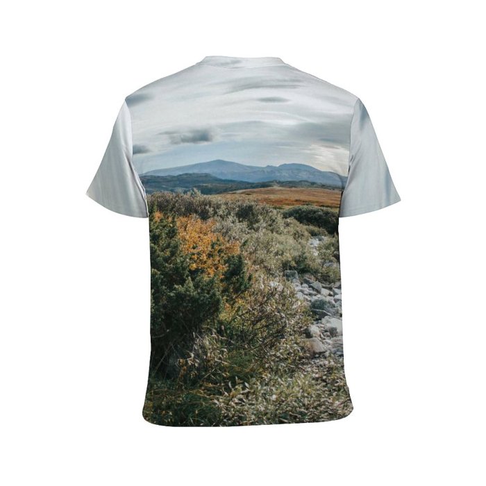 yanfind Adult Full Print T-shirts (men And Women) Wood Dawn Sunset Desert Hill Grass Leaf Tree Fall Travel Rock Outdoors