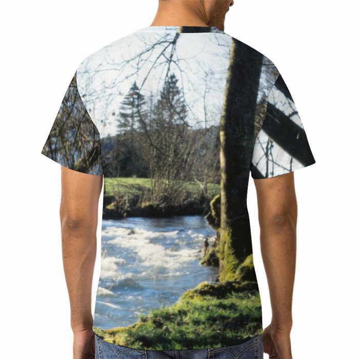 yanfind Adult Full Print T-shirts (men And Women) Landscape Trees Branches Plants River
