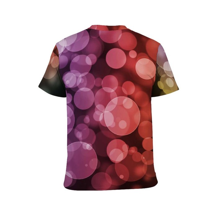 yanfind Adult Full Print Tshirts (men And Women) Light Lights Bokeh Dots Dot Circles Colorful Rainbow Night Nightlife Texture Art