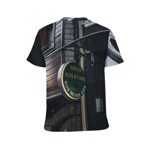 yanfind Adult Full Print T-shirts (men And Women) Light City Street Building Festival Architecture Window Signal Outdoors Urban Town Downtown