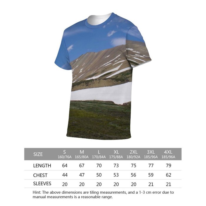 yanfind Adult Full Print Tshirts (men And Women) Alpine Valley Mountains Rockies Landscape