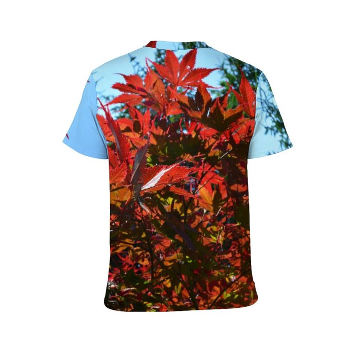 yanfind Adult Full Print Tshirts (men And Women) Maple Tree Autumn Season Seasonal Leaves Leaf Leafs Colorful Beautiful Fall Colour