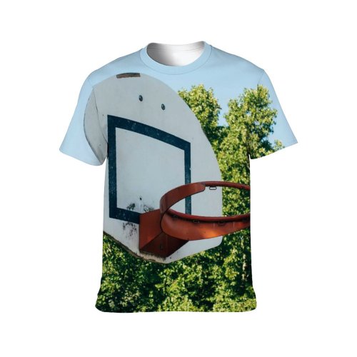 yanfind Adult Full Print T-shirts (men And Women) Wood High Sky Fun Web Leisure Basketball Hoop Tallest