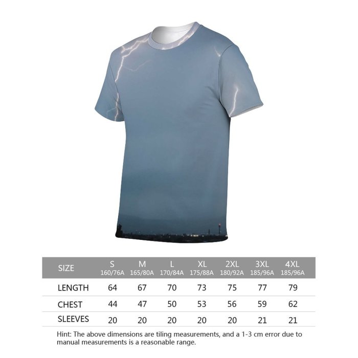 yanfind Adult Full Print T-shirts (men And Women) Light Dawn Landscape Storm Fog Mist Airplane Travel Calamity