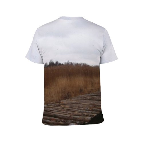 yanfind Adult Full Print Tshirts (men And Women) Landscape Trees Natural Outside Plants Woods Wooden Path