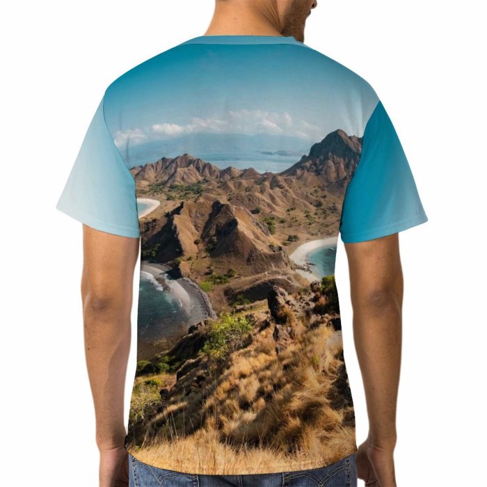 yanfind Adult Full Print T-shirts (men And Women) Sea Landscape Beach Sand Bay Summer Travel Seascape Seashore Island Rock
