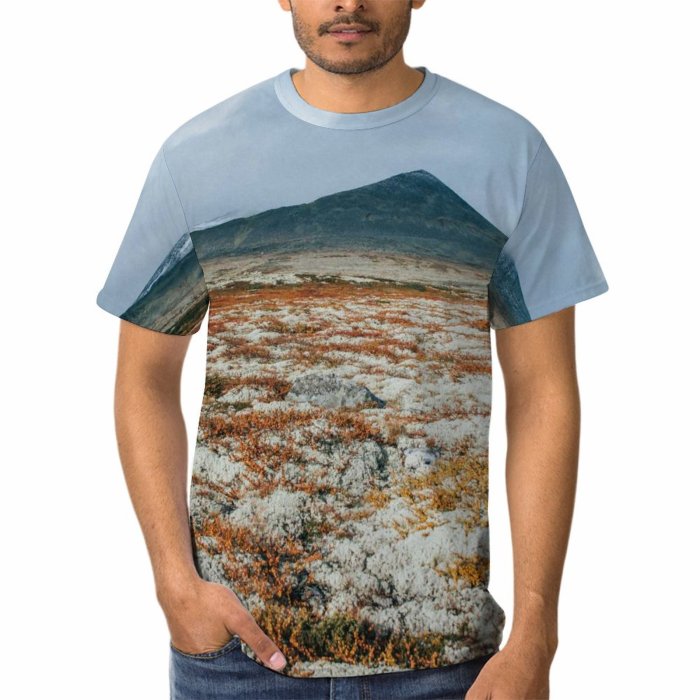 yanfind Adult Full Print T-shirts (men And Women) Snow Desert Winter Hot Travel Rock Volcano Outdoors Lava Scenic Geology Tundra
