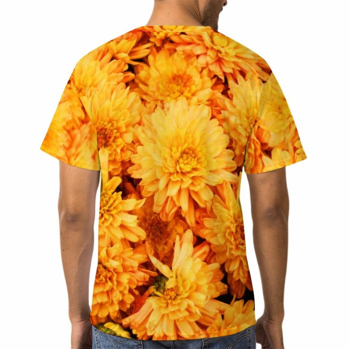 yanfind Adult Full Print Tshirts (men And Women) Autumn Beautiful Bloom Blooming Botany Bouquet Bunch Chrysanth Chrysanthemum Colorful Daisy