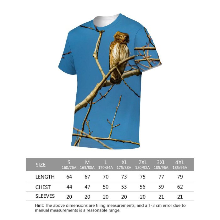 yanfind Adult Full Print T-shirts (men And Women) Snow Wood Flight Winter Eagle Sky Wild Hawk Biology Raptor