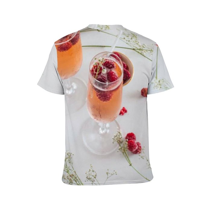 yanfind Adult Full Print T-shirts (men And Women) Summer Winter Glass Leaf Tea Flower Cherry Decoration Christmas Health Fruit Vase