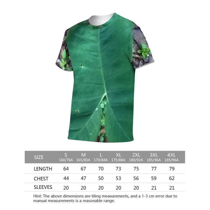 yanfind Adult Full Print T-shirts (men And Women) Leaf Leaves Plant Plants Tree Trees Chembau Chembu Stem Love Colocasia