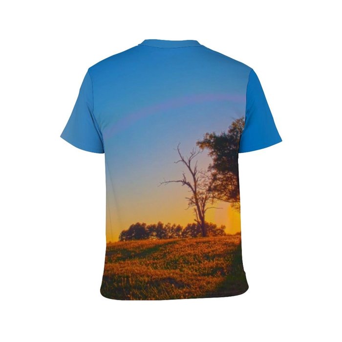 yanfind Adult Full Print Tshirts (men And Women) Field Farm Landscape Wild Tree