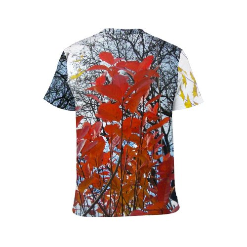 yanfind Adult Full Print Tshirts (men And Women) Leafs Sprig Branch Tree Trees Autumn