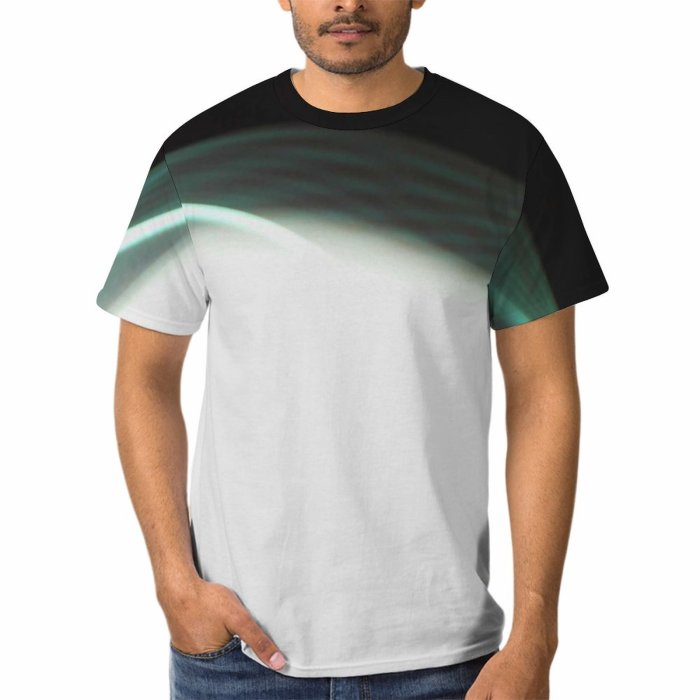 yanfind Adult Full Print T-shirts (men And Women) Abstract Abstraction Clean Concept Cool Curve Design Digital Energy Flow Futuristic Light