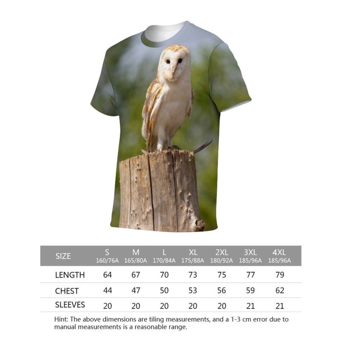 yanfind Adult Full Print T-shirts (men And Women) Wood Bird Cute Grass Tree Beak Portrait Outdoors Wild Wildlife Raptor Avian