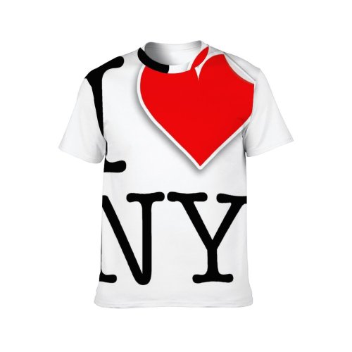 yanfind Adult Full Print Tshirts (men And Women) Love Ny Newyork Decoration Usa Font Alphabet Letter Word Idea Decorative Backdrop