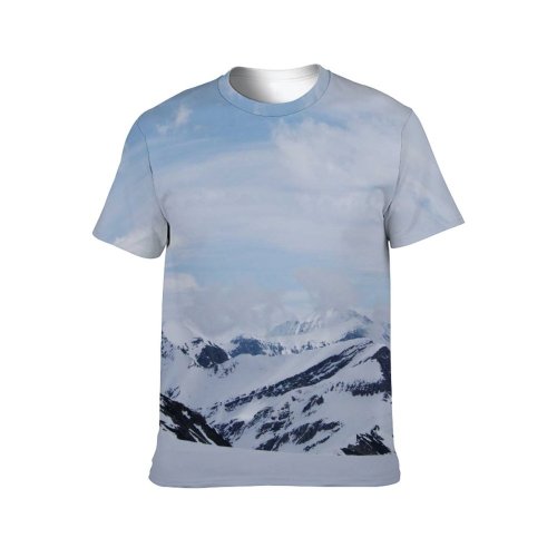 yanfind Adult Full Print Tshirts (men And Women) Mountains Snow Landscape Beautiful Pure Switzerland Clouds Sky