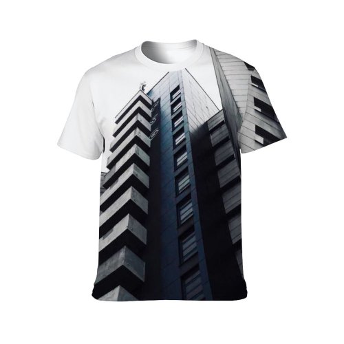 yanfind Adult Full Print T-shirts (men And Women) Office High Outdoors Perspective Downtown Futuristic Contemporary Tallest Glass Items