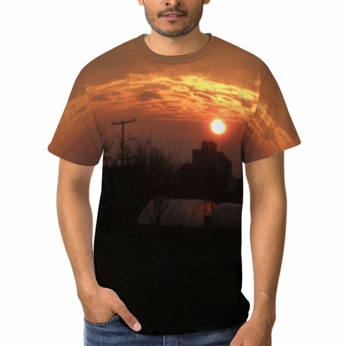 yanfind Adult Full Print T-shirts (men And Women) Landscape Sunset