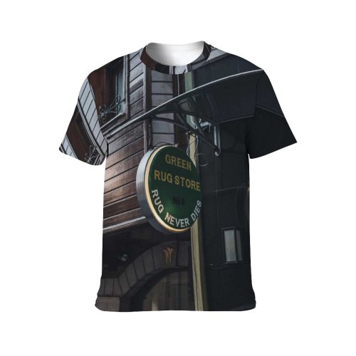 yanfind Adult Full Print T-shirts (men And Women) Light City Street Building Festival Architecture Window Signal Outdoors Urban Town Downtown