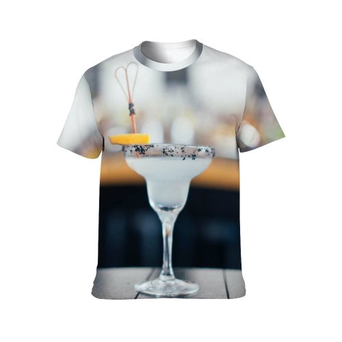 yanfind Adult Full Print T-shirts (men And Women) Restaurant Cocktail Glass Wine Nightlife Outdoors Service Vodka Liquor Gin Contemporary