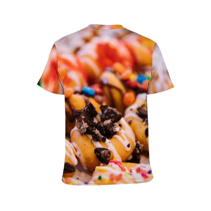 yanfind Adult Full Print T-shirts (men And Women) Sugar Chocolate Unhealthy Christmas Health Baking Homemade Traditional Delicious Indulgence Motley Round