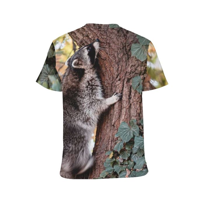 yanfind Adult Full Print T-shirts (men And Women) Wood Bird Park Leaf Fall Rodent Outdoors Wild Ivy Wildlife Squirrel