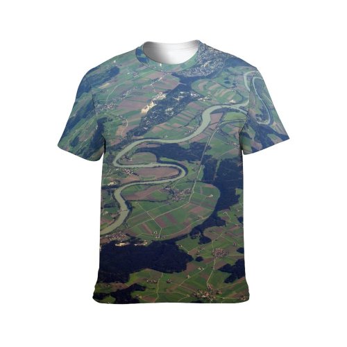 yanfind Adult Full Print Tshirts (men And Women) Alpine Alps Beautiful Beauty Forest Grass High Horizon Lake Landscape Light