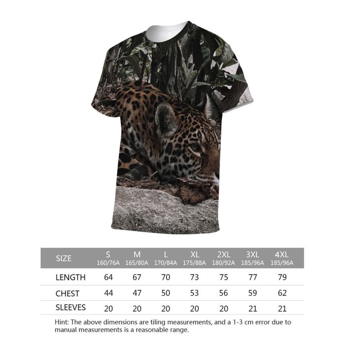 yanfind Adult Full Print T-shirts (men And Women) Park Tree Big Fur Cat Outdoors Wild Hunter Jungle Leopard