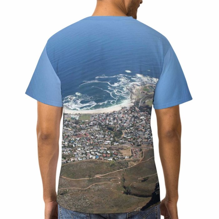 yanfind Adult Full Print Tshirts (men And Women) Landscape Town Sea Table Africa Capetown