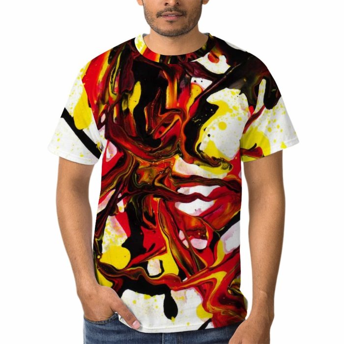 yanfind Adult Full Print Tshirts (men And Women) Texture Faces Abstract Portraits