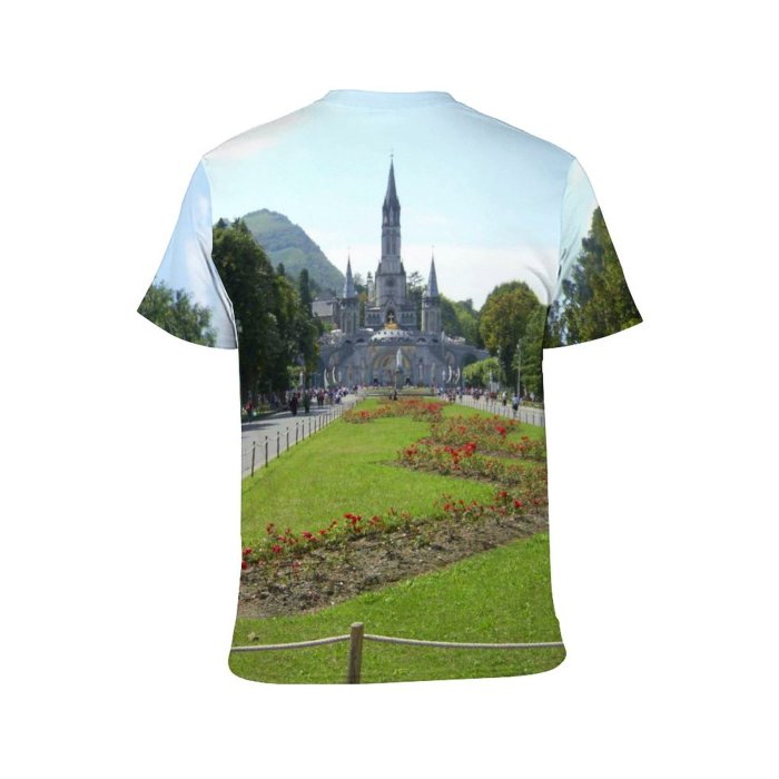yanfind Adult Full Print Tshirts (men And Women) Lourde France French Garden Castle Towers Grass Trees Landscape