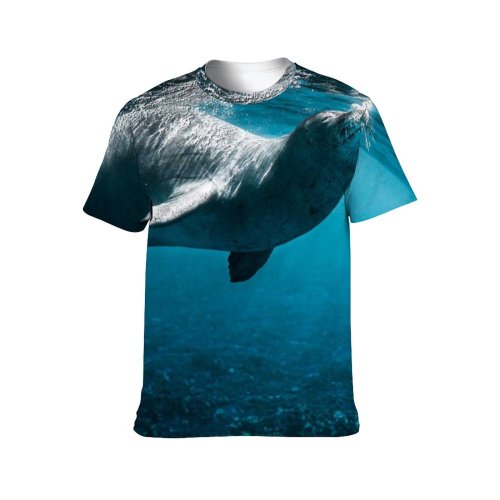 yanfind Adult Full Print T-shirts (men And Women) Sea Beach Ocean Winter Fish Underwater Outdoors Diving Wildlife Aquarium Pacific Marine