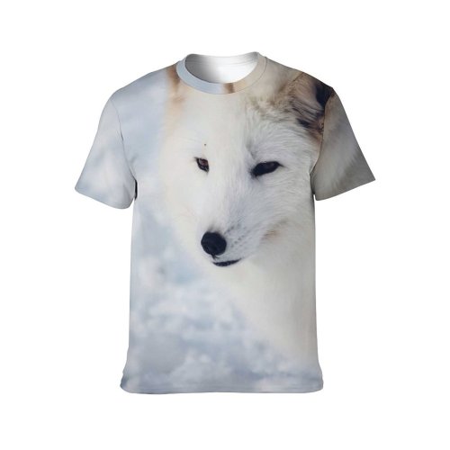 yanfind Adult Full Print T-shirts (men And Women) Snow Winter Dog Cute Fur Wolf Portrait Outdoors Wildlife Frosty Daylight