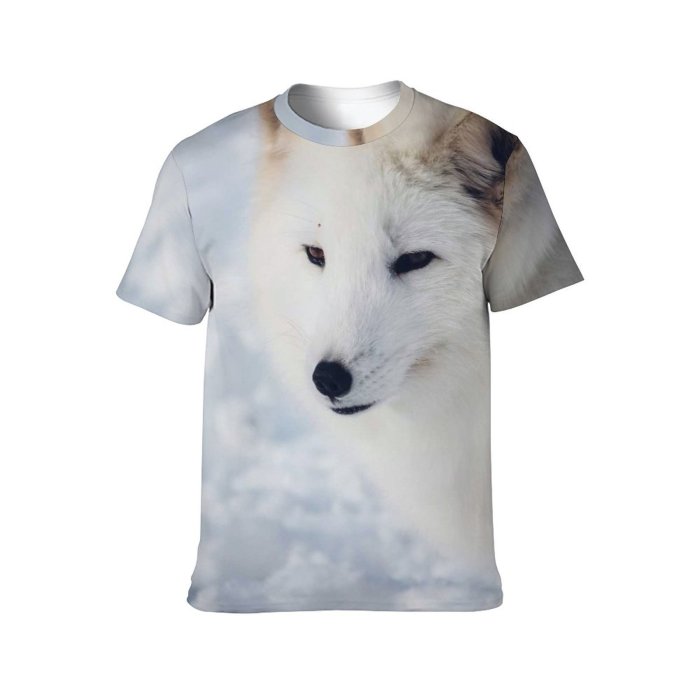 yanfind Adult Full Print T-shirts (men And Women) Snow Winter Dog Cute Fur Wolf Portrait Outdoors Wildlife Frosty Daylight