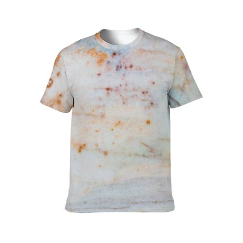 yanfind Adult Full Print T-shirts (men And Women) Marble Rock Smooth Stone Wall