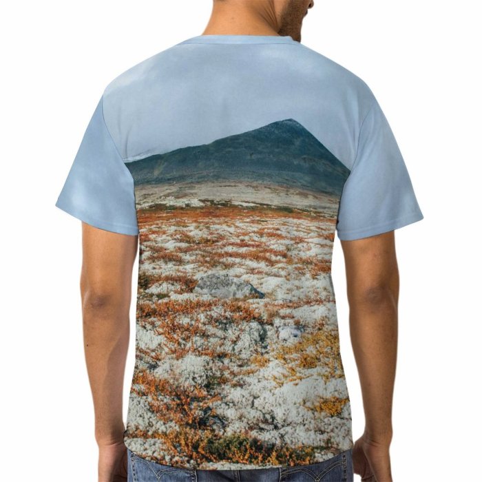 yanfind Adult Full Print T-shirts (men And Women) Snow Desert Winter Hot Travel Rock Volcano Outdoors Lava Scenic Geology Tundra